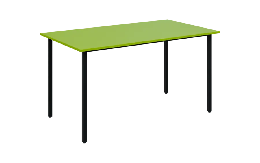 JSB 140N Jídelní stůl 1394 x 800 mm, deska jarní zeleň / podnož černá